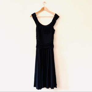BCBG Maxazria black midi dress formal cocktail size Small S